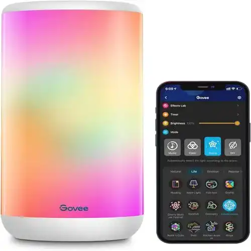 Govee-LED Govee Smart Tischlampe RGBICWW WIFI Nachttischlampe