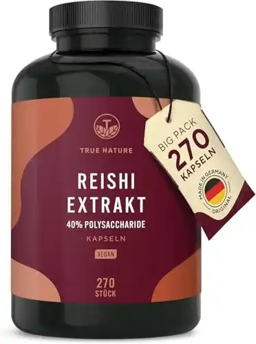 Reishi-Kapseln TRUE NATURE Reishi Pilz Extrakt, 270 Kapseln