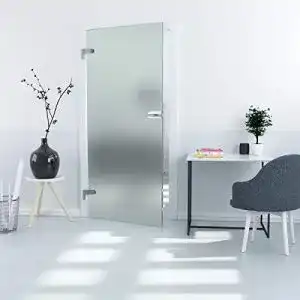 Glastür DURADOOR Ganzblatt satiniert 1972 x 709 x 8 mm DIN