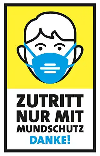 Maskenpflicht-Schild CherryCards FRUITPRINTS StarfruitSigns – 3er