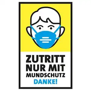 Aufkleber Maskenpflicht CherryCards FRUITPRINTS StarfruitSigns