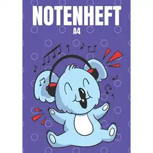 Notenheft A4: Schreibheft mit Notenlinien, 120 Seiten