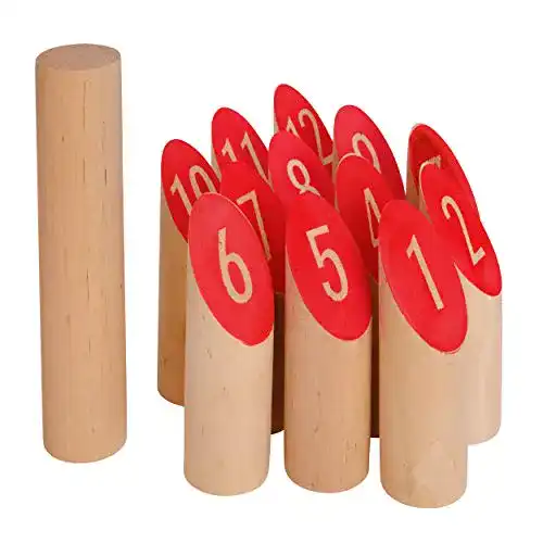 Mölkky Ocean 5 – Nummern Kubb – das Zahlen Wurfspiel