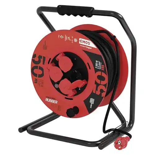 Kabeltrommel-50-m EMOS P19221 Profi mit verstärktem Kabel