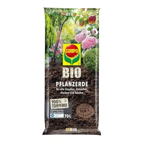 Pflanzerde Compo BIO für Garten- und Zierpflanzen, 70 Liter