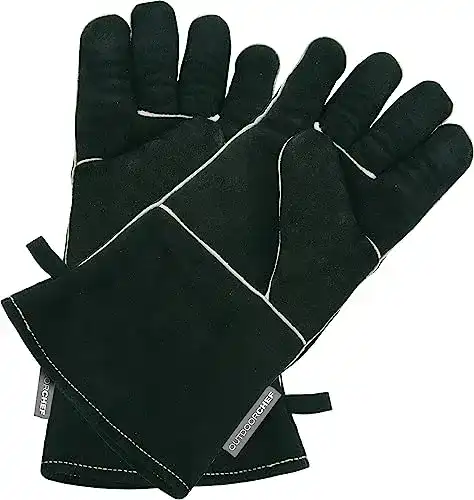 Grillhandschuhe (Leder) Outdoorchef Lederhandschuhe L, Schwarz