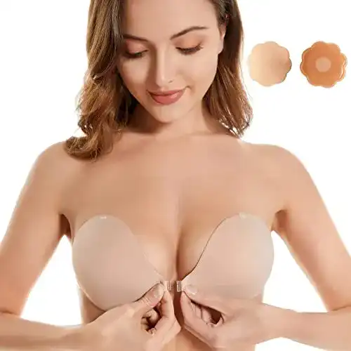 Rückenfreier BH WuNian Klebe BH Push Up Trägerloser BH
