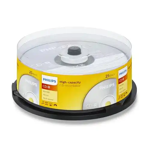 CD-R Philips Rohlinge, 800 MB Data/ 90 Minuten, 25er Spindel
