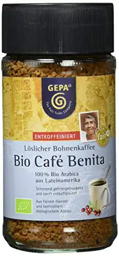 Löslicher Kaffee entkoffeiniert GEPA Bio-Café Benita Instant, 100 g