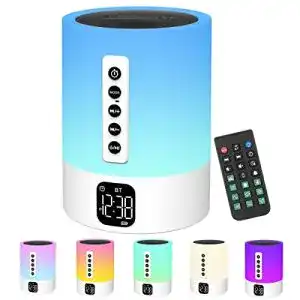 Kinder-Lautsprecher Biseoamz Bluetooth Lautsprecher mit Licht,White