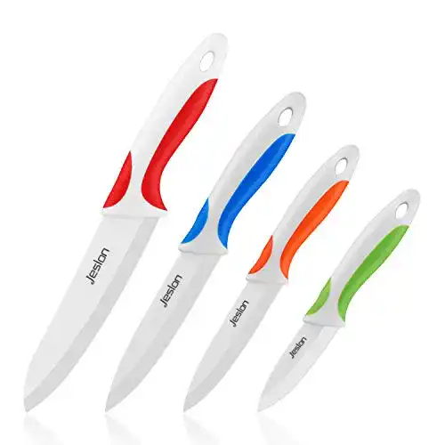 Keramikmesser Jeslon Set 4 Stück, mit Schutzhülle