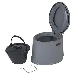Campingtoilette Bo-Camp Tragbare Toilette, 7 l, Grau