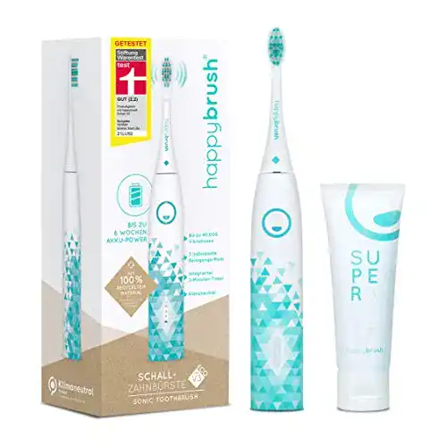 Elektrische Zahnbürste happybrush ® Schall VIBE 3 Weiß