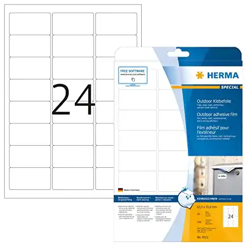 Herma-Etiketten HERMA 9532 Wetterfeste Folien-Etiketten