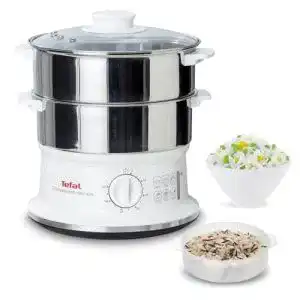 Dampfgarer Tefal VC1451, 2 Edelstahlbehälter, 6L, Timer, 900W