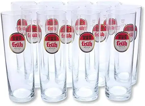 Kölschgläser Früh Kölsch Gläser”Kölner Stange” Set 12 Stück 0,20l