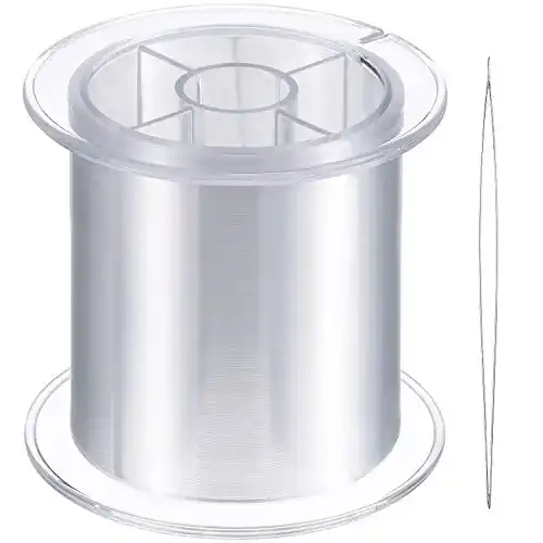 Nylonfaden Blulu 500 m Nylon unsichtbar, 0,25 mm, Perlen Nadel