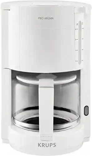 Kaffeemaschine (weiß) Krups F30901, ProAroma, Glaskanne