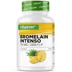 Bromelain Vit4ever Intenso, 750 mg (1800 F.I.P), 120 Kapseln