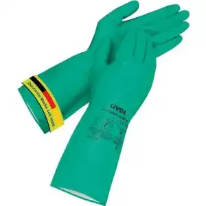 Gummihandschuhe Uvex Nitril-/Chemikalienhandschuh 11/2XL