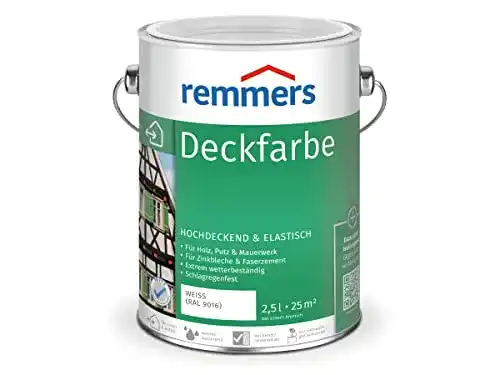 Die beste Wetterschutzfarbe Weiß Remmers Deckfarbe, weiß 2,5L 2026 Test Bestseller Wetterschutzfarbe Weiß Remmers Deckfarbe, weiß 2,5L