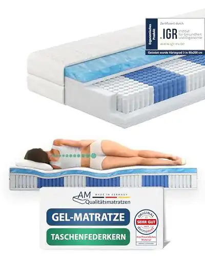 AM-Matratze AM Qualitätsmatratzen Premium Gelschaum