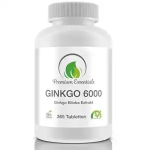 Ginkgo-Tabletten Premium Essentials Ginkgo 6000, 90 Kapseln