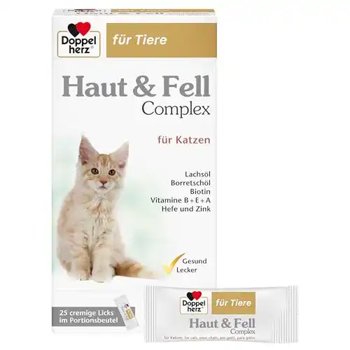 Vitamine für Katzen Doppelherz Haut & Fell Complex, 25 Licks