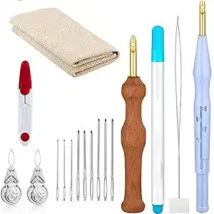 Punch-Needle Sweetone Stanznadel Stickerei Set, 17 Stück