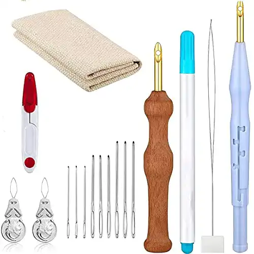 Punch-Needle Sweetone Stanznadel Stickerei Set, 17 Stück