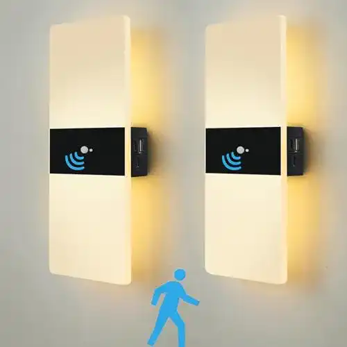 Akku-Lampe VOMI Akku Wandleuchte mit Bewegungsmelder