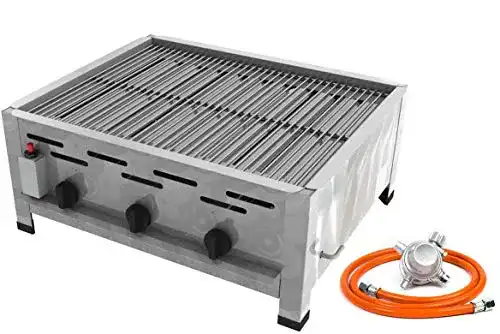 Die beste Gasbräter 3-flammig Gas-Shop-24 Gastro Edelstahl mit Grillrost 2026 Test Bestseller Gasbräter 3-flammig Gas-Shop-24 Gastro Edelstahl mit Grillrost