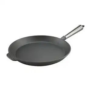 Gusseisenpfanne 28 cm Carl Victor Bratpfanne mit Edelstahlgriff