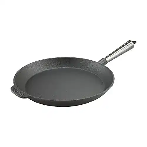Gusseisenpfanne 28 cm Carl Victor Bratpfanne mit Edelstahlgriff