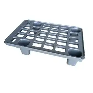 Kunststoffpalette AUER Leichtpalette 60×40, 1/4-Europaletten Maß