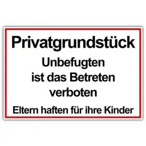 Verbotsschilder geschenke-fabrik.de, wetterfest, Alu/Dibond