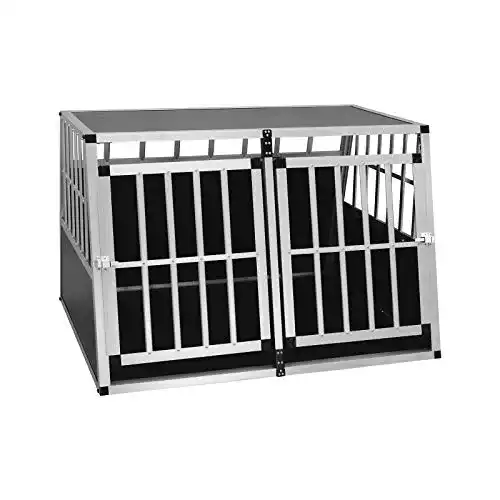 Eugad-Hundebox EUGAD Hundetransportbox Alu Doppel
