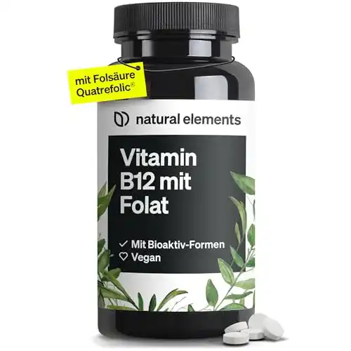 Vitamin B12 natural elements, 180 Tabletten, hochdosiert
