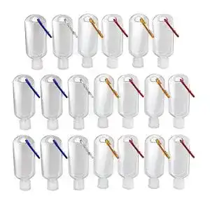 Reiseflaschen mit Karabiner IOOI 50 Stück Tragbar Set, 50ml