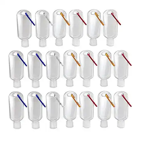 Reiseflaschen mit Karabiner IOOI 50 Stück Tragbar Set, 50ml