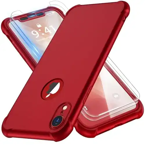 iPhone-XR-Hülle ORETECH, mit 2X Panzerglas Schutzfolie