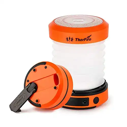 Kurbel-Laterne ThorFire Campinglampe LED Faltbare Laterne