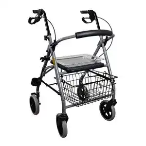 Alu-Rollator Drive Medical Rollator Gigo aus Aluminium, mit Korb