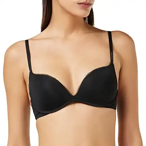 Push-Up-BH Calvin Klein Damen Plunge Push-Up BH, Schwarz