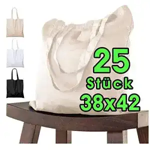 Jutebeutel ELES VIDA 25 STÜCK Baumwolltasche 38 x 42 cm