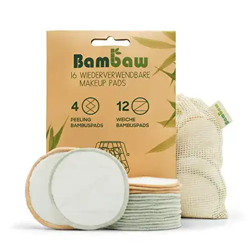 Wiederverwendbare Wattepads Bambaw waschbar 16 aus Bambus