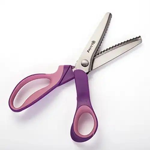 Zackenschere GLiving ® Stoffschere Wellen Zacken Zick zack schere