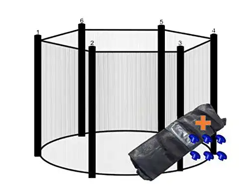 Trampolin-Netz walexo Sicherheitsnetz für 6 Stangensysteme