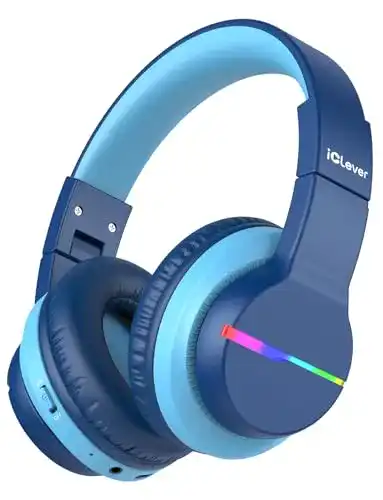 Bluetooth-Kopfhörer Kinder iClever, Farbige LED-Leuchten