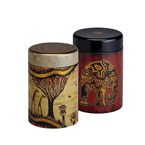 Teedosen Eigenart Teedose Afrika rund 125g, 2er Set